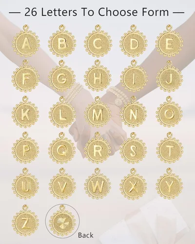Vista 7 de adoyi Gold Silver Bracelets for Women Beaded Bracelet 14K Gold Plated Bracelet Stack Initial Letter A-Z Strand Stretch Bead Stackable Bracelet Set