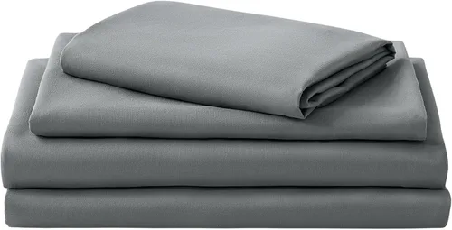 Vista 7 de Sonive Juego de sábanas de 4 piezas para cama Queen, sábanas y fundas de almohada con sábana bajera, sábana bajera de microfibra cepillada suave