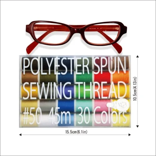 Vista 7 de LEONIS Japón - Juego de hilos de coser de poliéster, 30 colores, práctico, 45m / 50 yardas cada uno [93011]