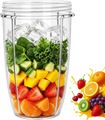 Vasos de repuesto de 24 onzas para piezas de repuesto de Nutribullet, vasos de licuadora compatibles con NutriBullet 600 W y 900 W