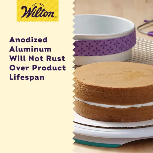 Vista 6 de Wilton - Juego de moldes redondos de aluminio, sin PFAS, 4 piezas