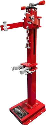 Vista 3 de HTTMT - Compresor de resorte automático para vehículos hidráulicos de servicio pesado rojo Mano, compresor de bobina de resorte, mango de elevación