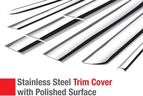 Vista 3 de Tyger Auto Fabricado en Estados Unidos. Compatible con Dodge Grand Caravan 2008-2015 8 piezas de acero inoxidable cromado