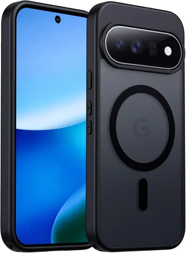 Vista 61 de SPIDERCASE Funda magnética para Google Pixel 9A, protección contra caídas de grado militar, delgada, translúcida, mate, a prueba de golpes