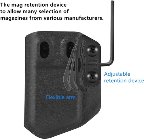 Vista 5 de 2-Pack Portacargadores Universales IWB/OWB Compatibles con Cartuchos de 9mm/.40 de Pila Única