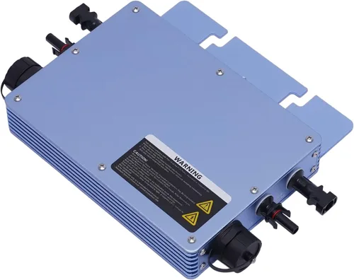 Vista 7 de Inversor solar, inversor de aleación de aluminio de 600 W, inversor de rejilla con pantalla LCD, kit de inversor solar para paneles solares de 30 V