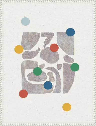 Vista 20 de Amanti Art Framed Canvas Wall Art 24x18 Retro Dots and Paper by THE MIUUS STUDIO, Framed Wall Art Canvas, Abstract Artwork, Traditional Decor