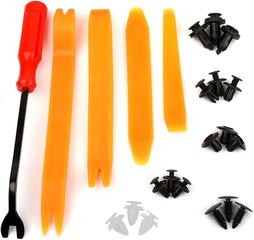 Vista 2 de SCITOO Kit de repuesto para tornillos de expansión de 6 tamaños para automóvil, clips de remache para parachoques, 1 removedor de sujetadores