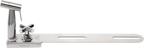 Vista 5 de Brondell CSL-40 CleanSpa rociador Shattaf para bidet manual de lujo, plata.