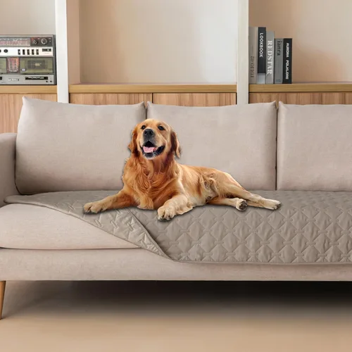 Vista 104 de gogobunny Funda de cama 100 % impermeable de doble cara para perro, manta para mascotas, sofá, protector de muebles para niños, perros y gatos, gris