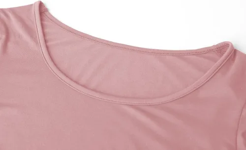 Vista 3 de Camisetas cortas básicas ligeras y ajustadas de manga larga para mujer