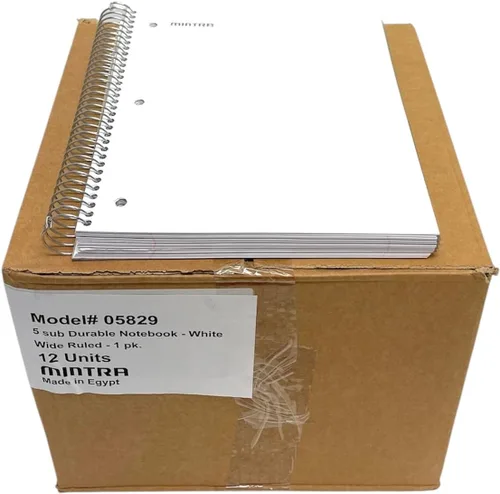 Vista 53 de Mintra Office Cuadernos espirales duraderos, 5 asignaturas (Azul, rayado universitario 1pk)