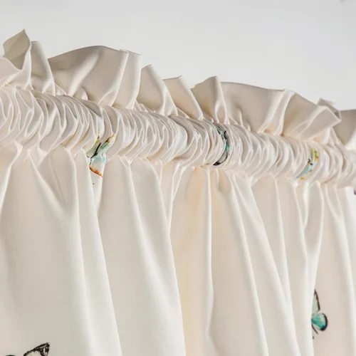 Vista 8 de Juego de cortinas de cocina Maison d' Hermine para ventanas 100% algodón Juego de cortinas y cenefas de cocina para el hogar [2 niveles