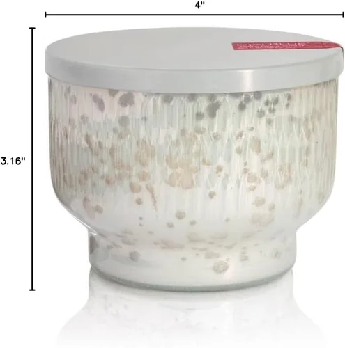 Vista 8 de Capri Blue Vela navideña en tarro de mercurio, mezcla de velas de soja, velas de otoño para el hogar perfumadas con manzana, canela y pera, vela