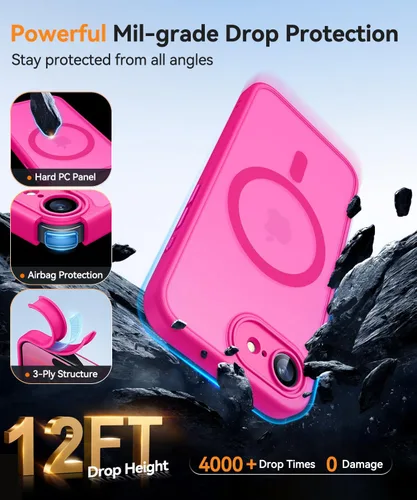 Vista 172 de CANSHN Funda magnética compatible con iPhone Air (6.5 pulgadas), mejorada [protección completa de la cámara] [compatible con Magsafe]