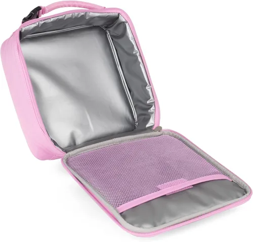 Vista 69 de Bolsa de almuerzo LEGO, duradera y aislada, con bolsillo de malla y compartimento con cremallera, perfecta para comidas sobre la marcha, negra