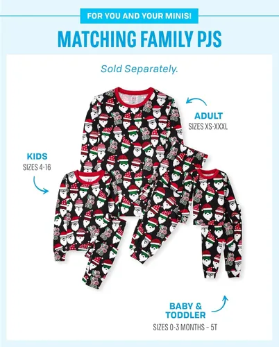 Vista 2 de The Children's Place Pijama de Navidad unisex para bebé, algodón