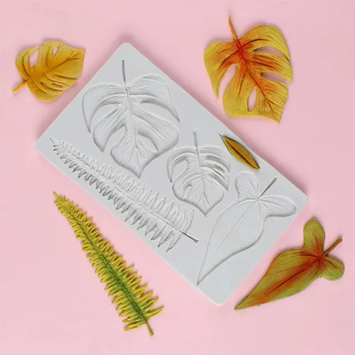 Vista 7 de Rolin Roly Moldes de silicona para pasteles de fondant, molde de silicona 3D para dulces, tortuga, hoja, moldes reutilizables, proyectos