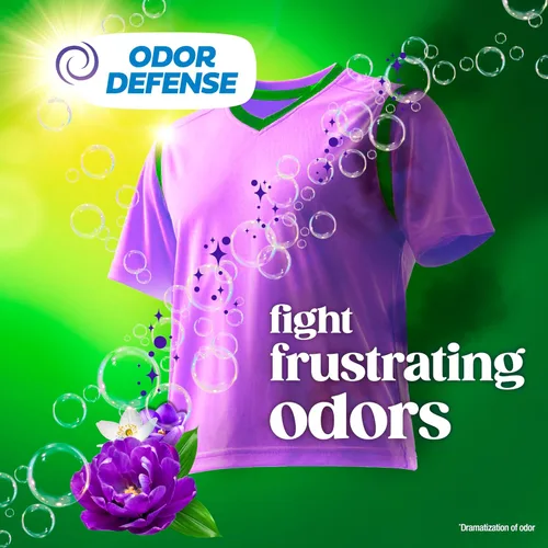 Vista 2 de Gain Detergente líquido para ropa con defensa del olor, aroma Moonlight Breeze, detergente líquido y jabón para lavadoras HE, 60 onzas líquidas