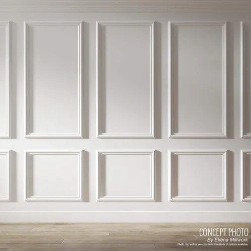 Vista 3 de Ekena Millwork - Ashford Panel de pared moldeado festoneado, PNL20X24AS-02-CASE-12