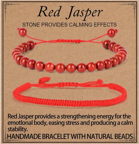 Vista 162 de LPBeads Pulsera de piedra natural hecha a mano de tamaño ajustable