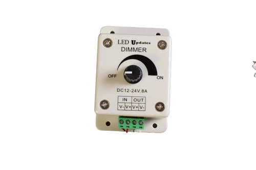 Vista 4 de Control de atenuador de luz LED con conector CC hembra Cable de enchufe para tira de luz LED, módulo, luz debajo del gabinete, luz LED de espejo