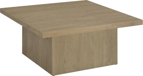 Vista 10 de Coaster Home Furnishings - Devar - Madera - Mesa de centro cuadrada con base de plinto, diseño geométrico y estilo contemporáneo - Sala de estar