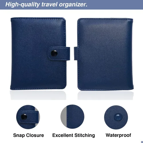 Vista 3 de EUEHIE Portatarjetas de pasaporte y vacuna, con combo de tarjeta de vacuna