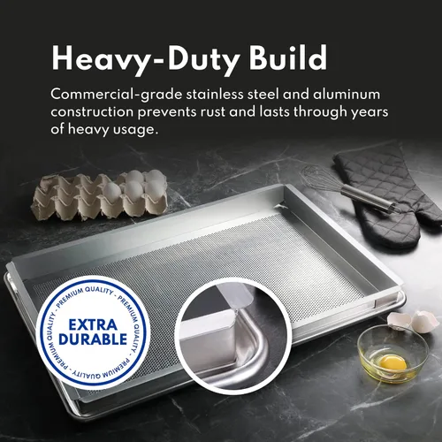 Vista 6 de New Star Foodservice 42597 Extensor de bandeja de aluminio para bollo, 9 x 13 pulgadas (tamaño de un cuarto)