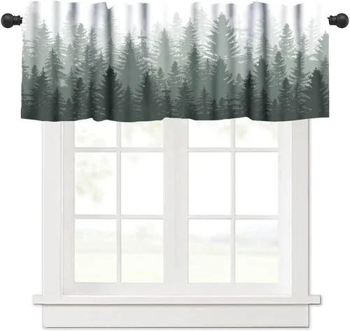 Vista 19 de Cortinas rústicas con cenefa para puerta de granero, coloridas cortinas de madera estilo granja multicolor occidental cabaña de madera occidental