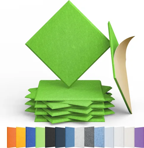 Vista 34 de Amantech - Paquete de 12 paneles acústicos autoadhesivos de espuma acústica a prueba de sonido, alta densidad, hexagonales, 12 x 10.23 x 0.4 Beige