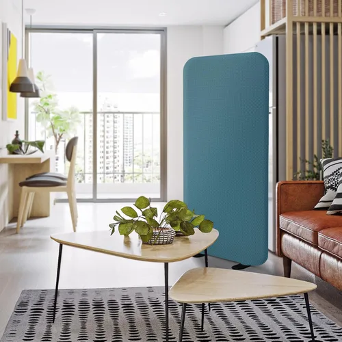 Vista 13 de DECOLAB Divisor de habitación de pie, división de privacidad de espacio, panel de pared portátil para estudio, apartamento, oficina, hogar, aula