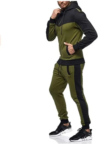 Vista 3 de Conjunto deportivo para hombre, con cremallera completa, para correr al aire libre