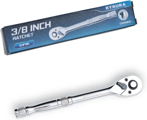 Vista 8 de Llave de trinquete de accionamiento de 1/4 pulgada, llave de dados estándar, liberación rápida de 72 dientes, función de trinquetaje reversible