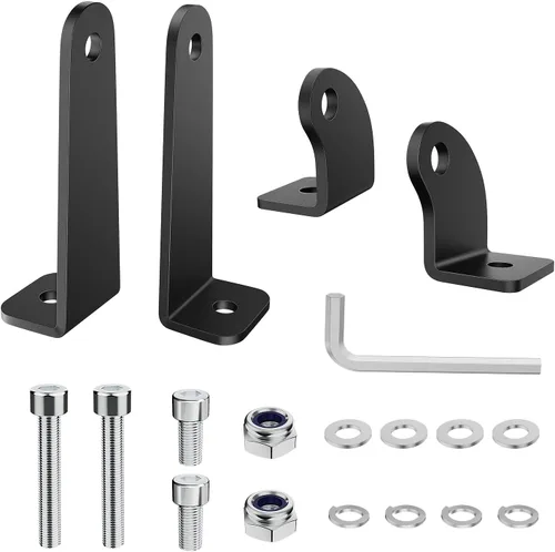 Vista 11 de Nilight 2 soportes de montaje lateral universales ajustables para barra de luz LED, color negro Soportes laterales