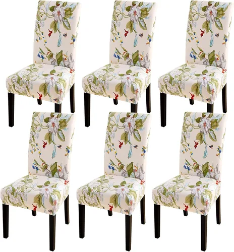 Vista 60 de SearchI - Juego de 2 fundas protectoras para sillas Parson de comedor, de elastano, súper ajuste, elástico, extraíble y lavable, para cocina