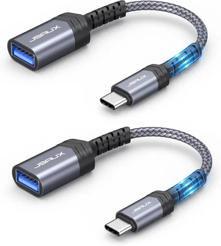 Vista 7 de JSAUX Adaptador USB C a USB 3.0 [2 paquetes], adaptador OTG tipo C - azul