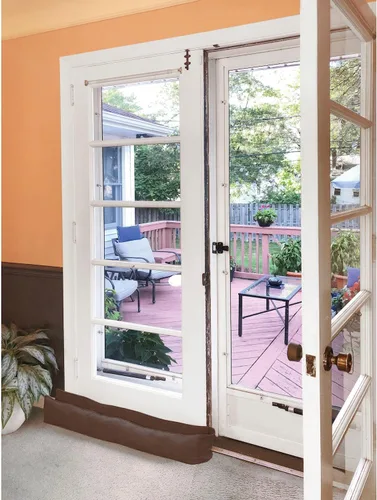 Vista 2 de Home District Tope francés para puerta – Bloqueador de corrientes de aire debajo de la puerta, bloqueador de ruido de apartamento, Dodger