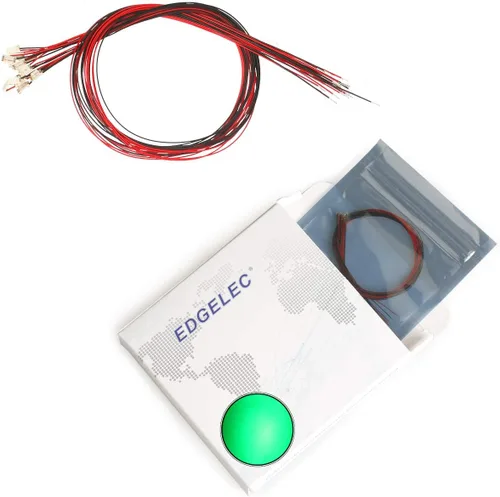 Vista 19 de 20pcs precableado 1206 blanco SMD LED emisor de luz diodo DC 3V Micro Litz longitud 7.8 pulgadas (7.9 in) soldado mini luces LED para bricolaje