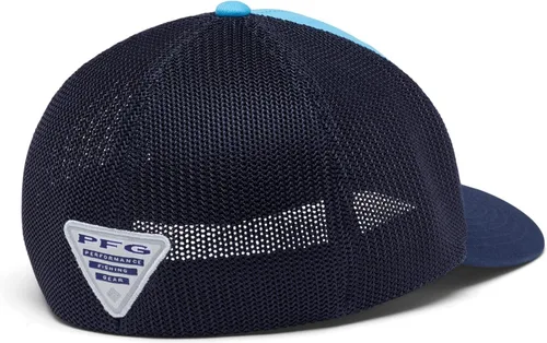 Vista 307 de Columbia Gorra de Béisbol de Malla con Logotipo PFG Unisex para Adultos Negro/Negro/Bandera de Pez de México