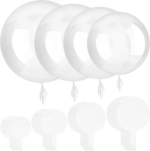 Sumind 40 globos transparentes Bobo para rellenar burbujas, Burbuja transparente para San Valentín, Navidad, boda, fiesta de cumpleaños (10