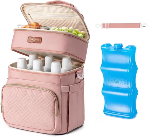 Vista 13 de Bolsa enfriadora de leche materna con bolsa de hielo para 6 biberones de hasta 9 onzas