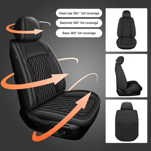 Vista 5 de AOMSAZTO Funda de asiento de automóvil personalizada para Nissan Frontier 2009-2025, protector de cojín de asiento de automóvil, impermeable