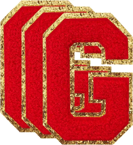 Vista 194 de 3 parches de letras de felpilla negra, parches de letras termo-adhesivas de 4-1/2", parches universitarios para ropa, S