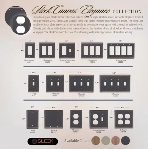 Vista 3 de Sleeklighting - Placa de pared de acero plana, color bronce