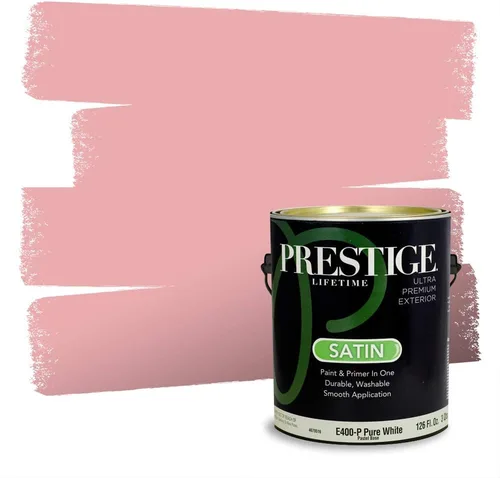 Vista 119 de Prestige Paints Pintura exterior e imprimación en uno, 1 galón, plano, coincidencia comparable de Valspar* Amber Rose*