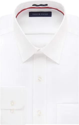 Vista 3 de Tommy Hilfiger Camisa de vestir para hombre ajuste regular sin planchado color liso