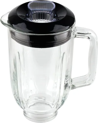 Piezas de repuesto Tarro de vidrio de 5 tazas con tapa, compatible con BLACK&DECKER Licuadora de 10 velocidades BL2010BPA/BL2010BP/