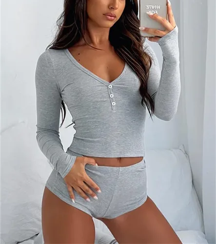 Vista 2 de Womens 2 Piece Work Out Outfits Spaghetti Strap Crop Cami Tops High Waist Shorts Sets Gym Active Tracksuits