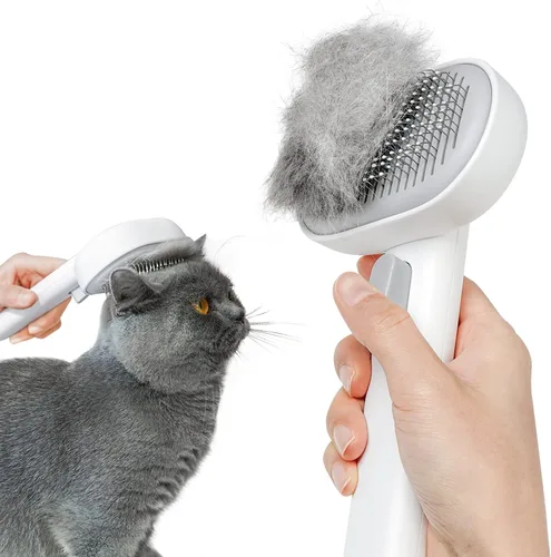 Vista 12 de Aumuca Cepillos para gatos de interior, cepillo de pelo de perro para quitar pelo largo o corto, cepillo de limpieza para perros, gatitos, caballo